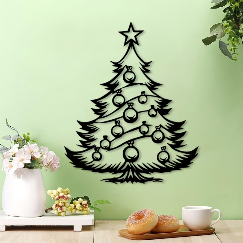 Tech Office Wall Art - CIFBUY レーザーカットツリー メタルウォールアート スカルプチャー テックデコレーション 防錆鉄製クラフト