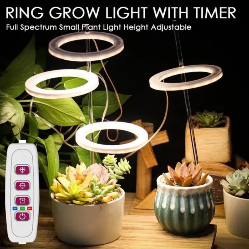 Ring Light Desk Small - 調整可能な調光可能なグローライト,タイマー付きの調整可能なライト,フルソーラースペクトル,ホーク,小さな屋内デスク,高さ,1 23の高さ