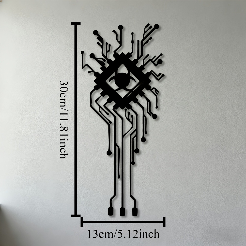 モダンなバイオハザードアイメタルウォールアート、2Dフラット - Tech Office Wall Art のレビューと価格