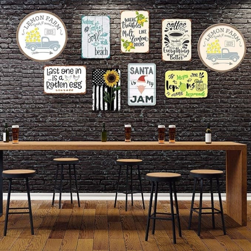 CIFBUY レトロインダストリアル 2D フラットアルミニ - Tech Office Wall Art のレビューと価格