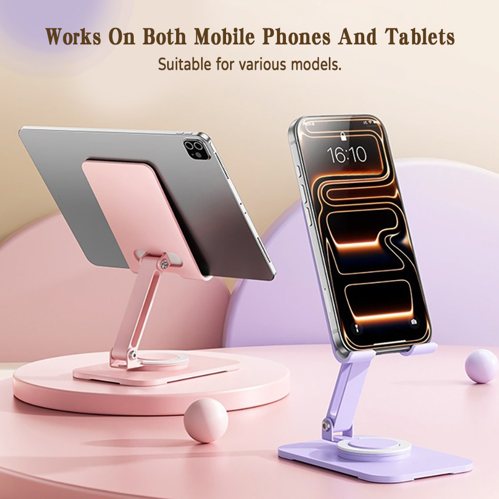 360度回転可能な金属製スマホ・タブレットスタンド、折りたた - Home Office Tech Gadgets のレビューと価格