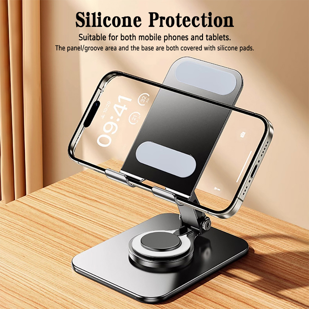 360度回転可能な金属製スマホ・タブレットスタンド、折りたた - Home Office Tech Gadgets のレビューと価格
