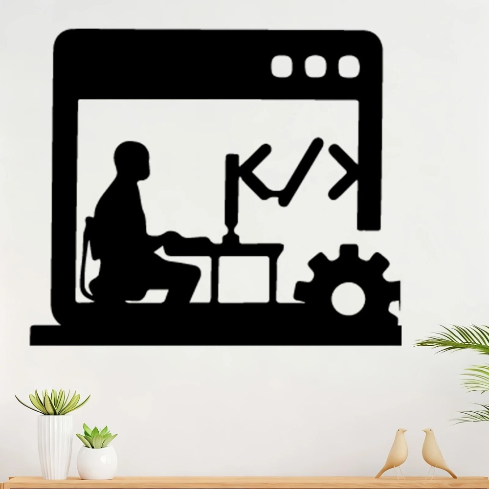 モダンなコードマスターメタルウォールアート、プログラマーシル - Tech Office Wall Art のレビューと価格