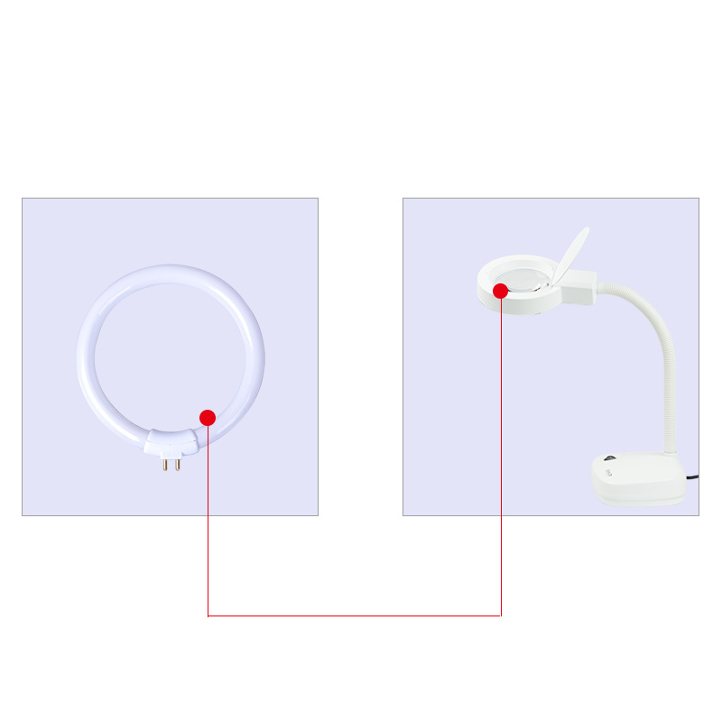 ラウンドチューブt4,蛍光灯,拡大鏡,4ピン,白,11w,1 - Ring Light Desk Small のレビューと価格