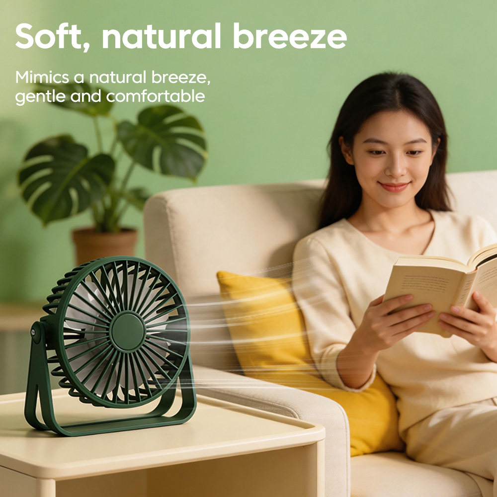 ミニUSBデスクトップファン ポータブル 360 °   学 - Home Office Tech Gadgets のレビューと価格