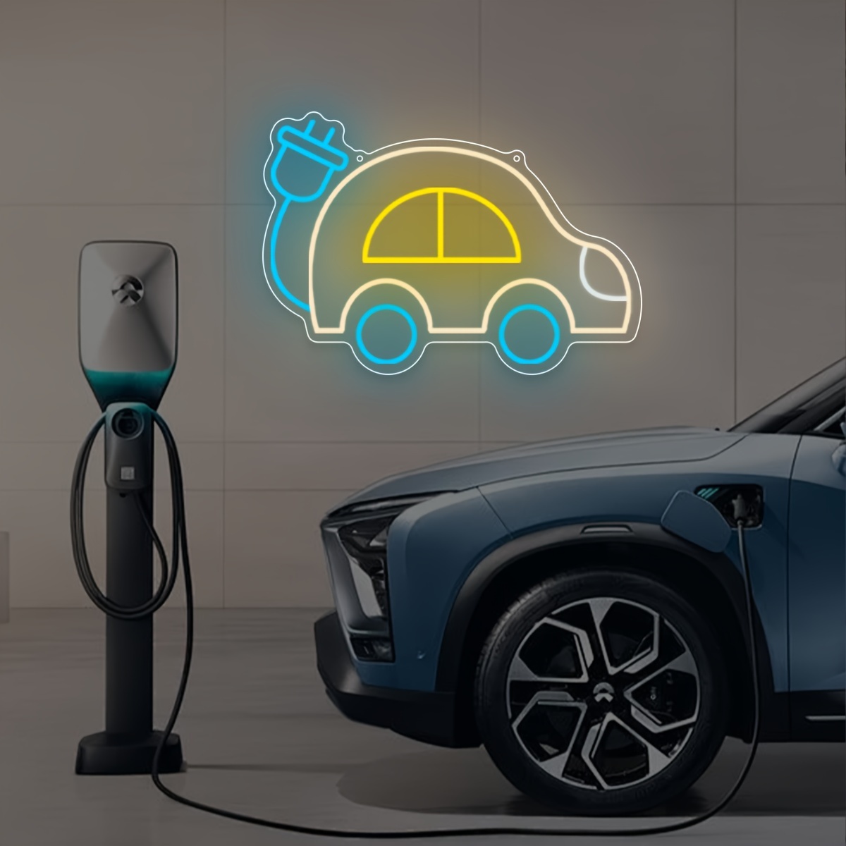 電気自動車充電EVテーマLEDネオンライトサイン調光可能US - Tech Office Wall Art のレビューと価格